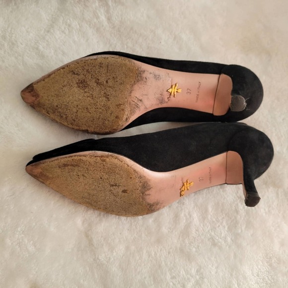 Prada Suede Heels 37 6.5 - Picture 10 of 13